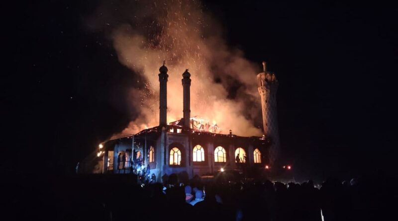 Fire at Hanfiya Jama Masjid in Ladakh