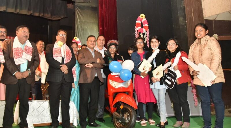 CM Himanta Biswa Sarma distributes scooters to admirable students
