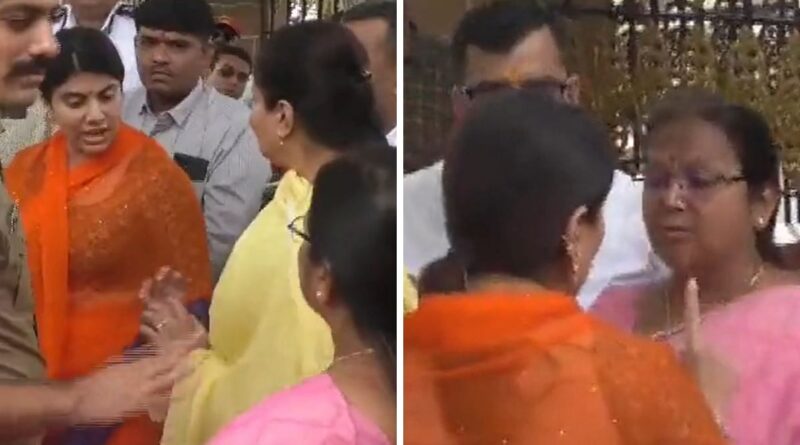 Ravindra Jadeja's Wife & BJP MLA Rivaba Jadeja Gets Into Public Spat With Jamnagar Mayor & MP; Video Is Viral